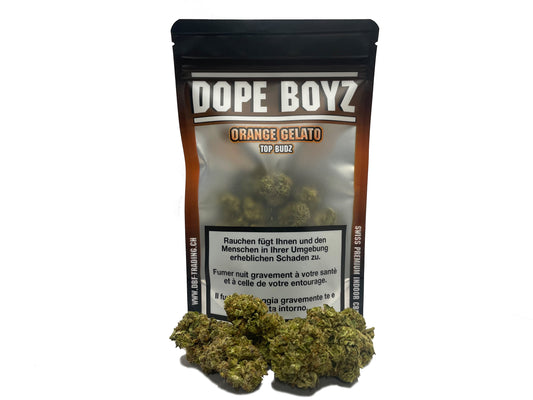 CBD Blüten Top Budz - Orange Gelato 10g